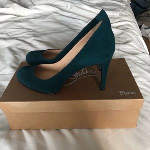 Christian Louboutin Simple Pumps 85 Size 36 Teal